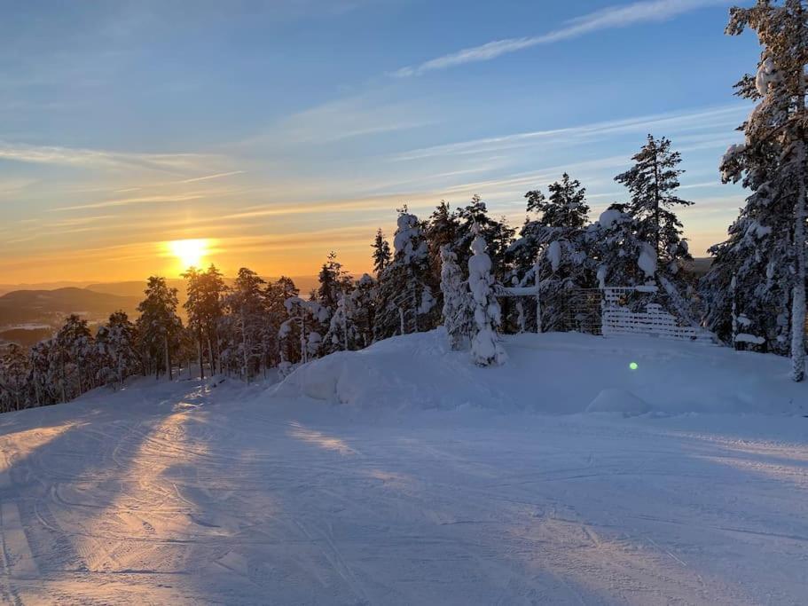 Modern Stuga Med Ski Lodge Kaensla ยาร์ฟโซ ภายนอก รูปภาพ